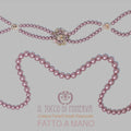 Collana Perle cristalli Swarovski Jenner Rosa antico – Realizzata a mano - Il Tocco di Minerva