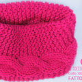 Sciarpa/Collo Lana Marica fucsia– realizzata a mano – HandMade - Il Tocco di Minerva