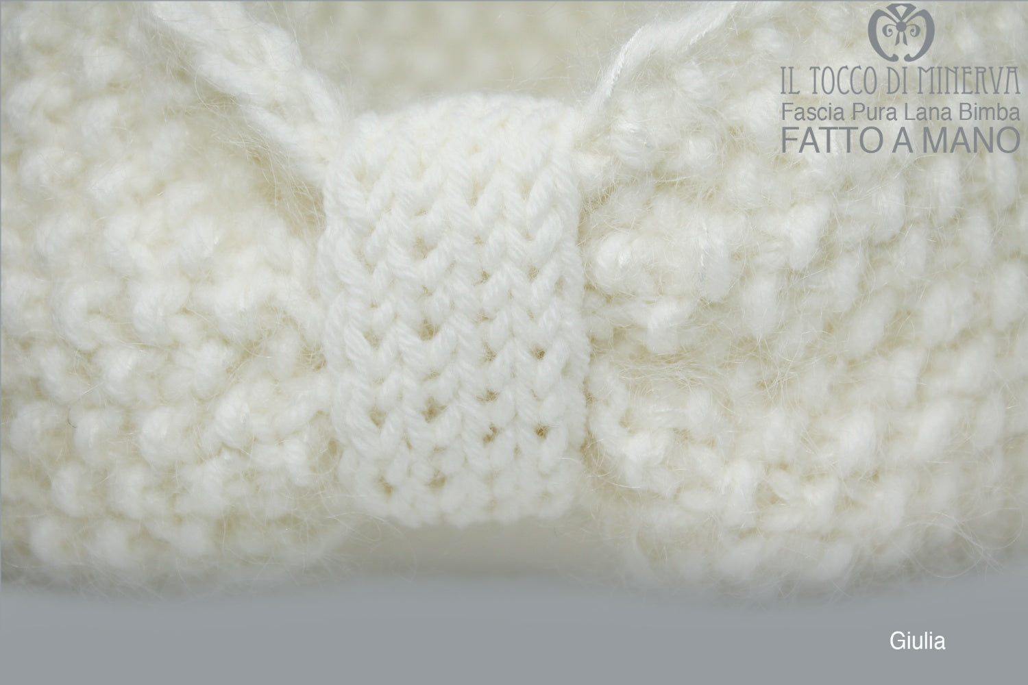 Fascia Testa Giulia in Lana per bimba– realizzata a mano – HandMade - Il Tocco di Minerva