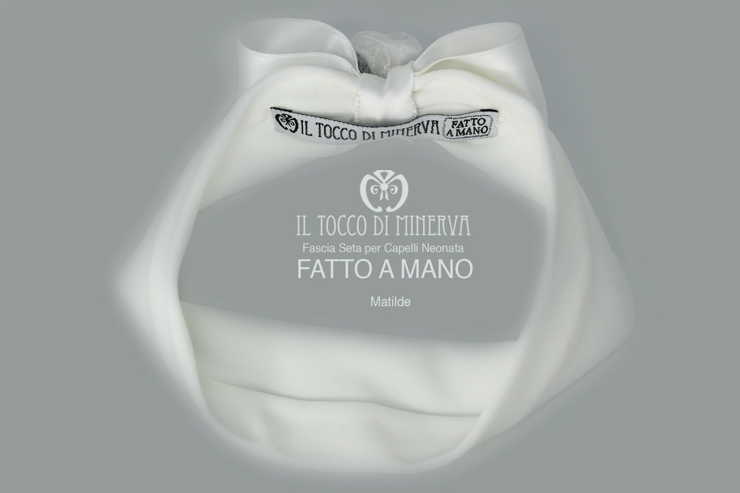 Fascia Testa per Neonato Matilde – realizzata a mano – HandMade - Il Tocco di Minerva