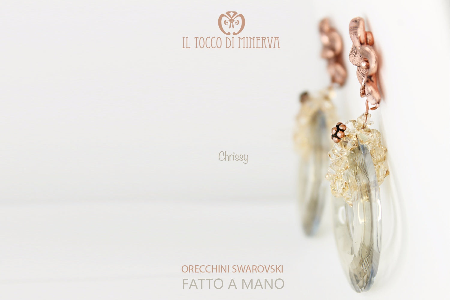 Orecchini Chrissy golden/rosato – realizzati a mano – HandMade - Il Tocco di Minerva