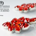 Orecchini Cristallo Swarovski Chrissy Rosso - Il Tocco di Minerva