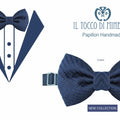 Papillon Uomo Cesare seta tessuto alta moda Linea Sposo - Realizzato a mano - Il Tocco di Minerva