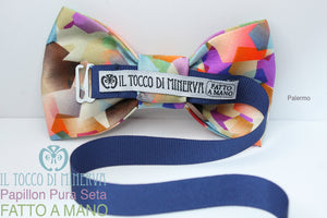 Papillon in Seta Uomo Palermo tessuto alta moda - Realizzato a mano - Il Tocco di Minerva