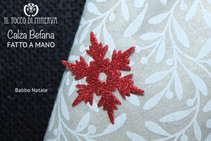 Calza della Befana Babbo Natale Realizzata a Mano – Handmade - Il Tocco di Minerva