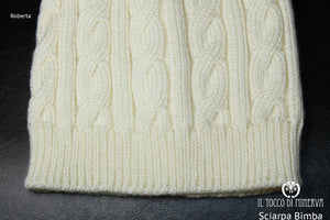 Cappello Bimba Roberta Panna - Realizzato a mano - Il Tocco di Minerva