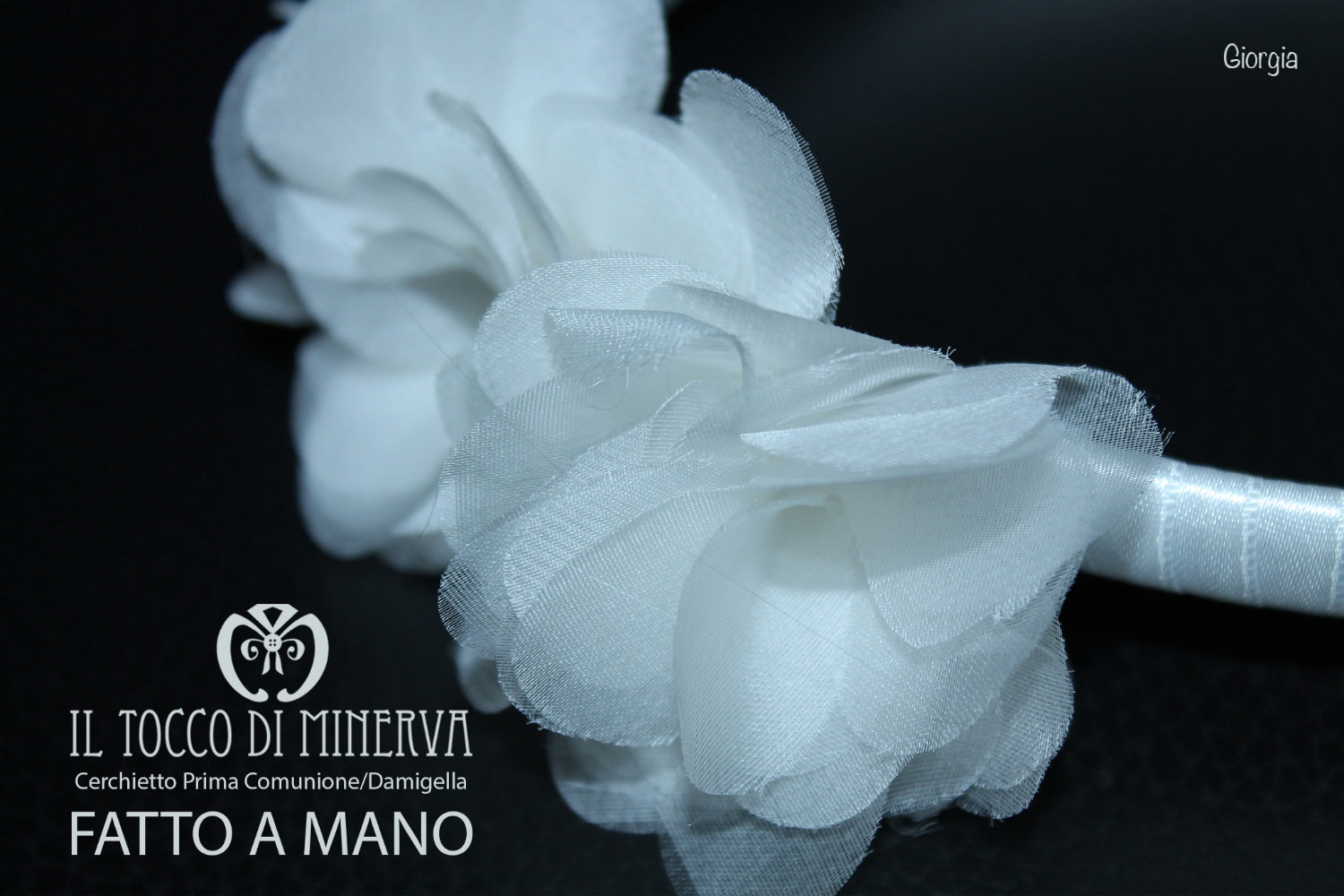 Cerchietto Prima Comunione/Cerimonia Giorgia Banco  – Realizzata A Mano - Il Tocco di Minerva