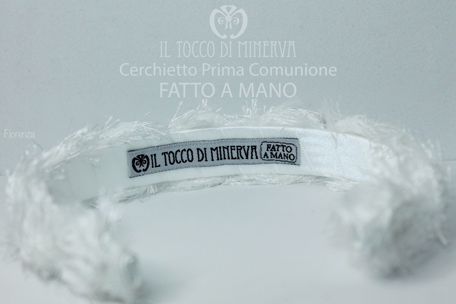 Cerchietto Prima Comunione Bianco Florenza Realizzata A Mano - Il Tocco di Minerva