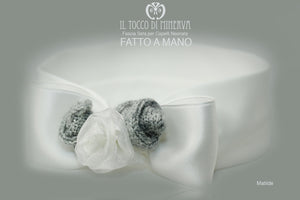 Fascia Testa per Neonato Matilde – realizzata a mano – HandMade - Il Tocco di Minerva