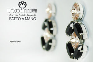 Orecchini Swarovski Kendall Doll Cipria Nero – realizzati a mano – HandMade - Il Tocco di Minerva