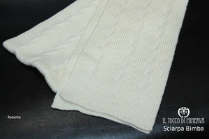 Sciarpa Bimba Panna Roberta – realizzata a mano – HandMade - Il Tocco di Minerva