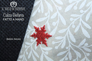 Calza della Befana Babbo Natale Realizzata a Mano – Handmade - Il Tocco di Minerva