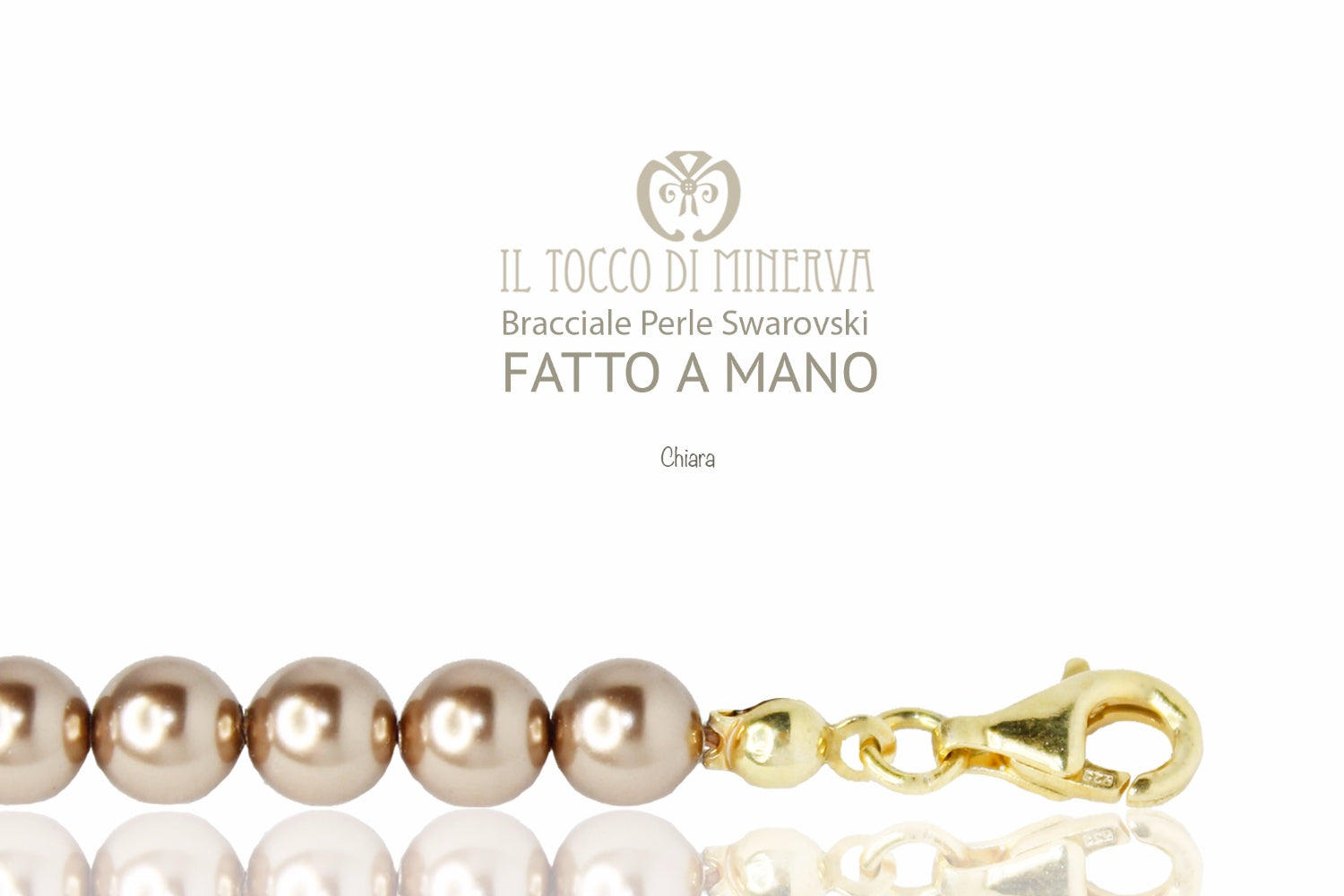 Bracciale Perle Swarovski Chiara Tortora - Realizzato a mano - Il Tocco di Minerva