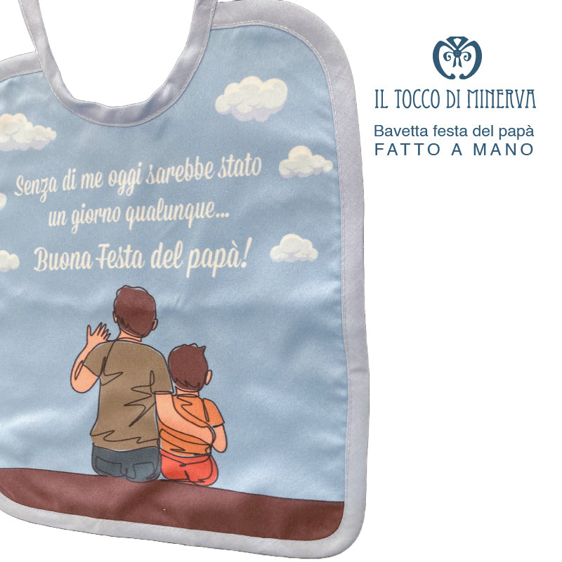 Bavaglino da bambino Festa del Papa' - Fatto a Mano - Il Tocco di Minerva