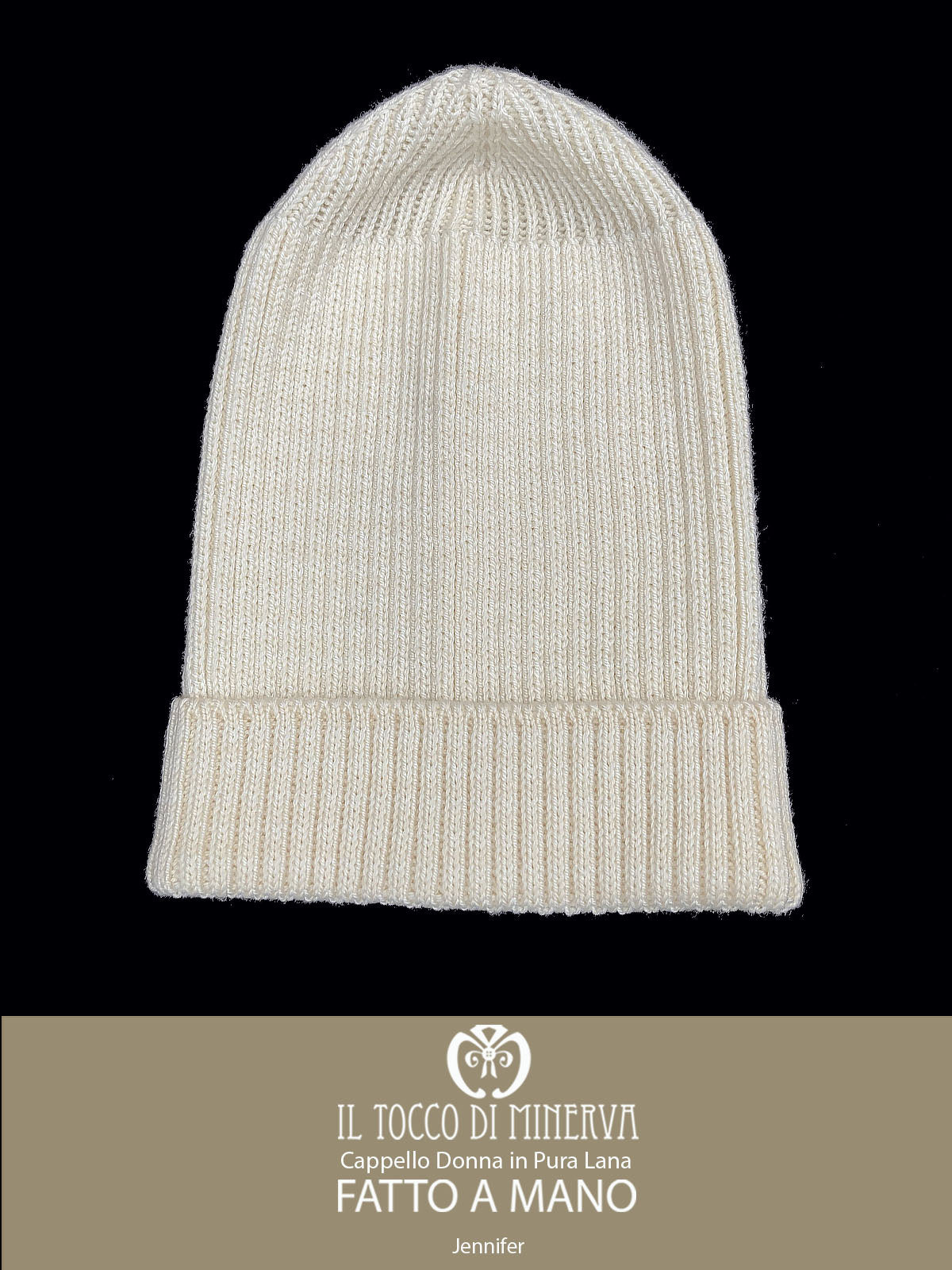 Cappello donna rosa in pura lana Jennifer - Realizzato a mano - Il Tocco di Minerva