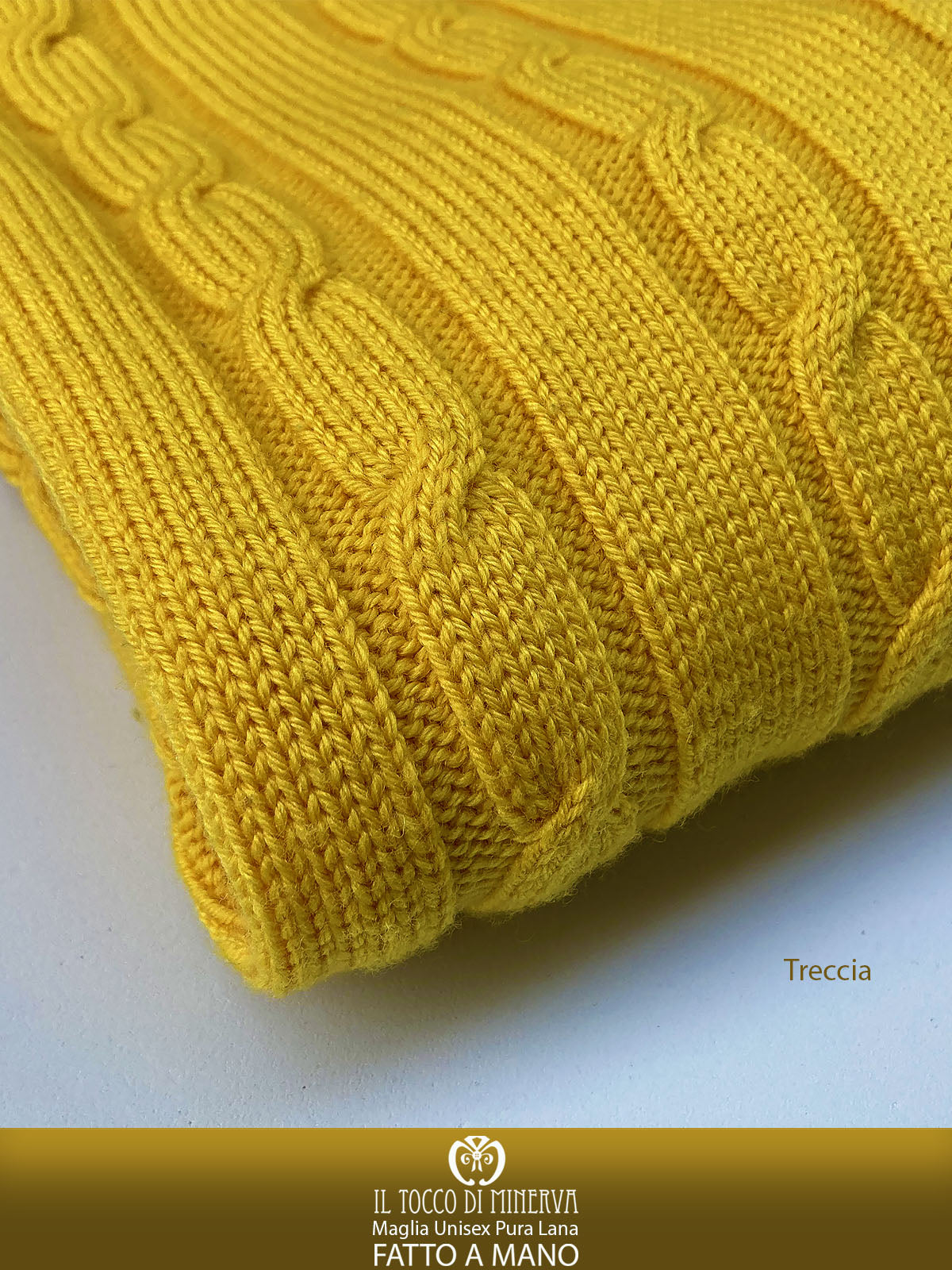 Maglia Unisex  Pura Lana Treccia - Fatto a Mano - Il Tocco di Minerva