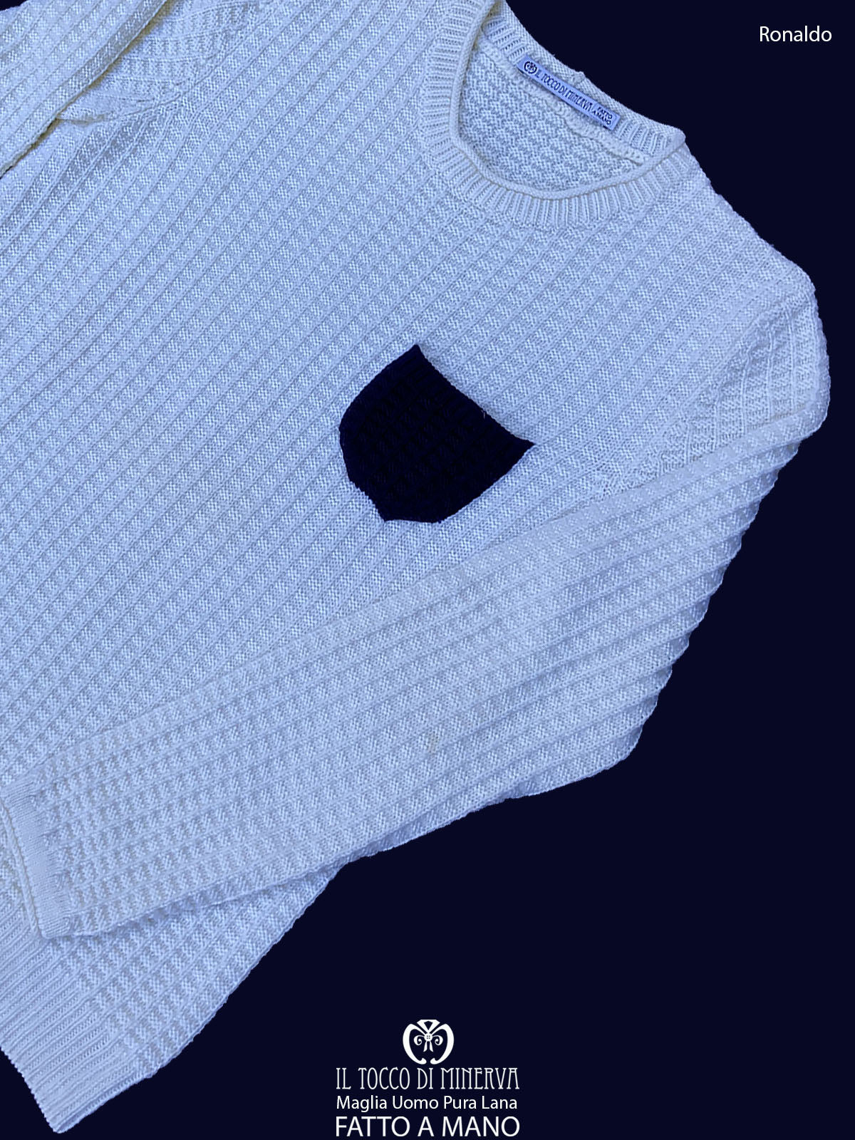 Maglia Uomo Pura Lana Ronaldo - Fatto a Mano - Il Tocco di Minerva