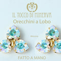 Orecchini Swarovski a Lobo Messina Linea Sposa colore iridescente – Fatto a Mano - Il Tocco di Minerva