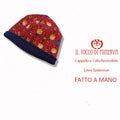 Cappello reversibile bambino 100% cotone Spiderman - Fatto a Mano - Il Tocco di Minerva
