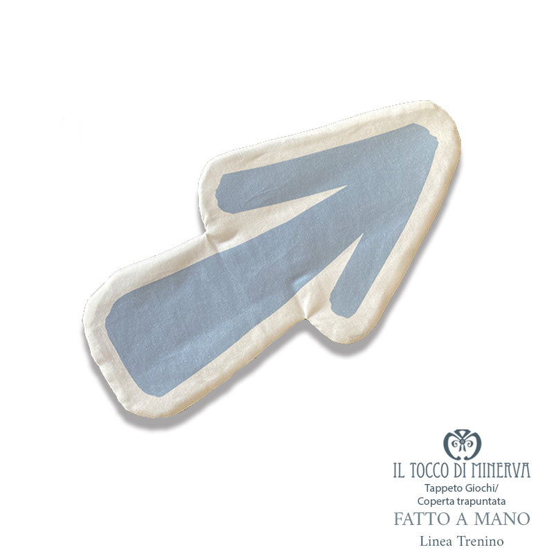 Coperta Mesi neonato Trapuntata Linea Trenino - Fatto a Mano - Il Tocco di Minerva