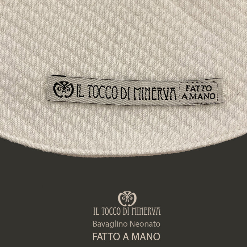 Bavaglino neonato giraffa e cucciolo - Fatto a Mano - Il Tocco di Minerva