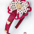 Cerchietto Bear bordeaux - realizzato a mano - HandMade - Il Tocco di Minerva