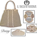 Borsa in lana merino e pelliccia Daisy - Realizzata a mano - Il Tocco di Minerva