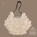 Borsa crochet Petali bianco latte - fatto a mano