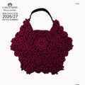 Borsa crochet Petali bordeaux - fatto a mano
