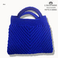 Borsa uncinetto in cordoncino Blue - Fatto a mano