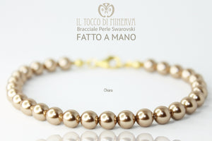 Bracciale Perle Swarovski Chiara Tortora - Realizzato a mano - Il Tocco di Minerva