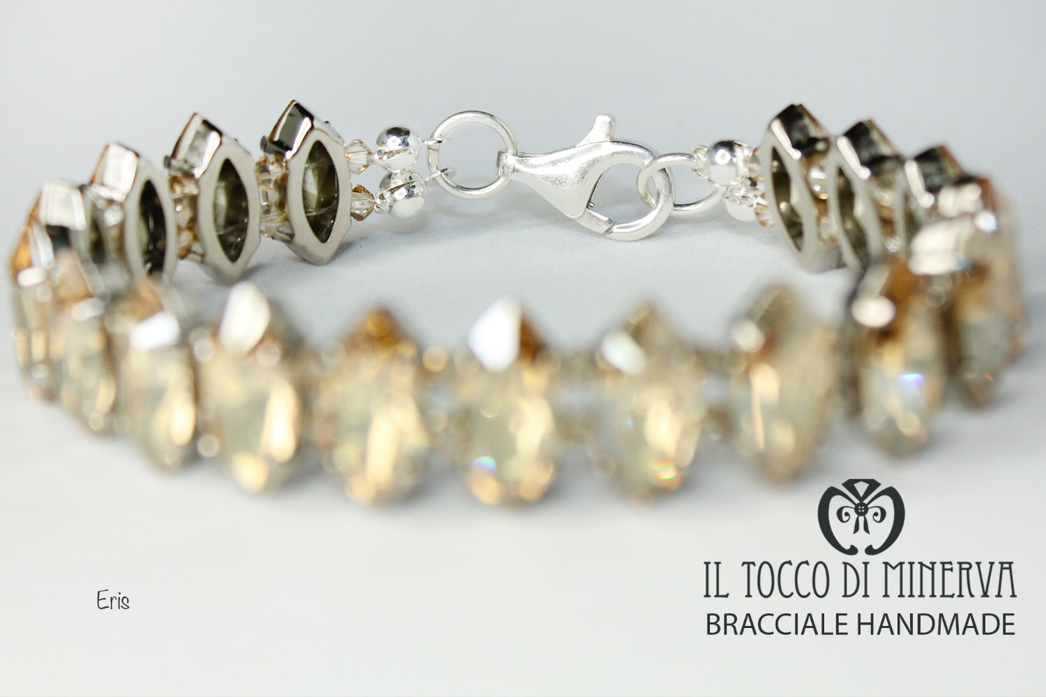 Bracciale Swarovski Eris Gold - Realizzato a mano - Il Tocco di Minerva