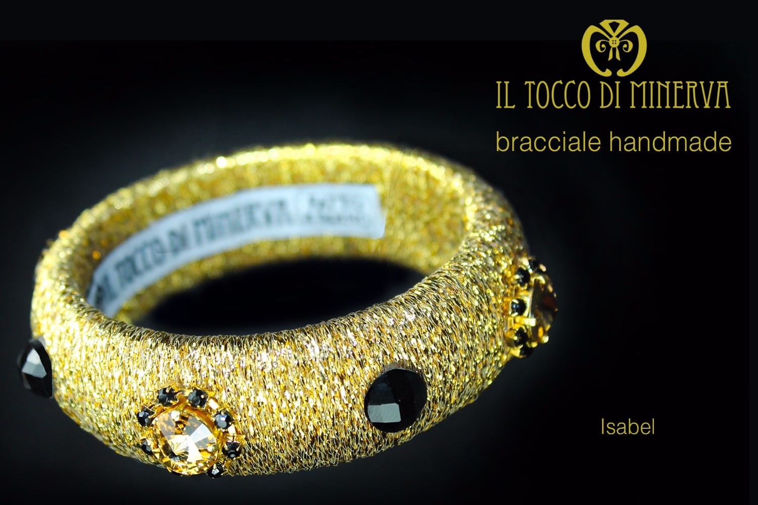 Bracciale lamè e swarovski Isabel - Realizzato a mano - Il Tocco di Minerva