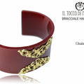 Bracciale plexiglas bordeaux lucido Elisabeth Realizzato a mano – Handmade - Il Tocco di Minerva