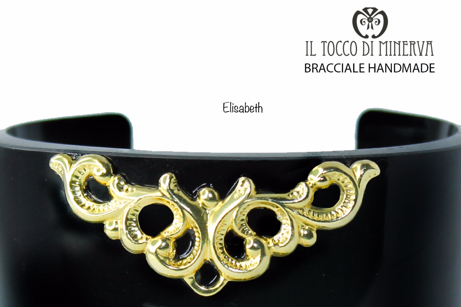 Bracciale plexiglas nero lucido Elisabeth Realizzato a mano – Handmade - Il Tocco di Minerva
