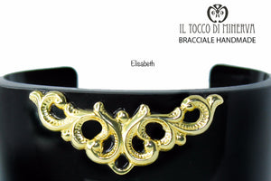 Bracciale plexiglas nero lucido Elisabeth Realizzato a mano – Handmade - Il Tocco di Minerva