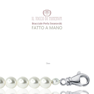 Bracciale Perle Swarovski Chiara Bianco Linea Sposa - Realizzato a mano - Il Tocco di Minerva