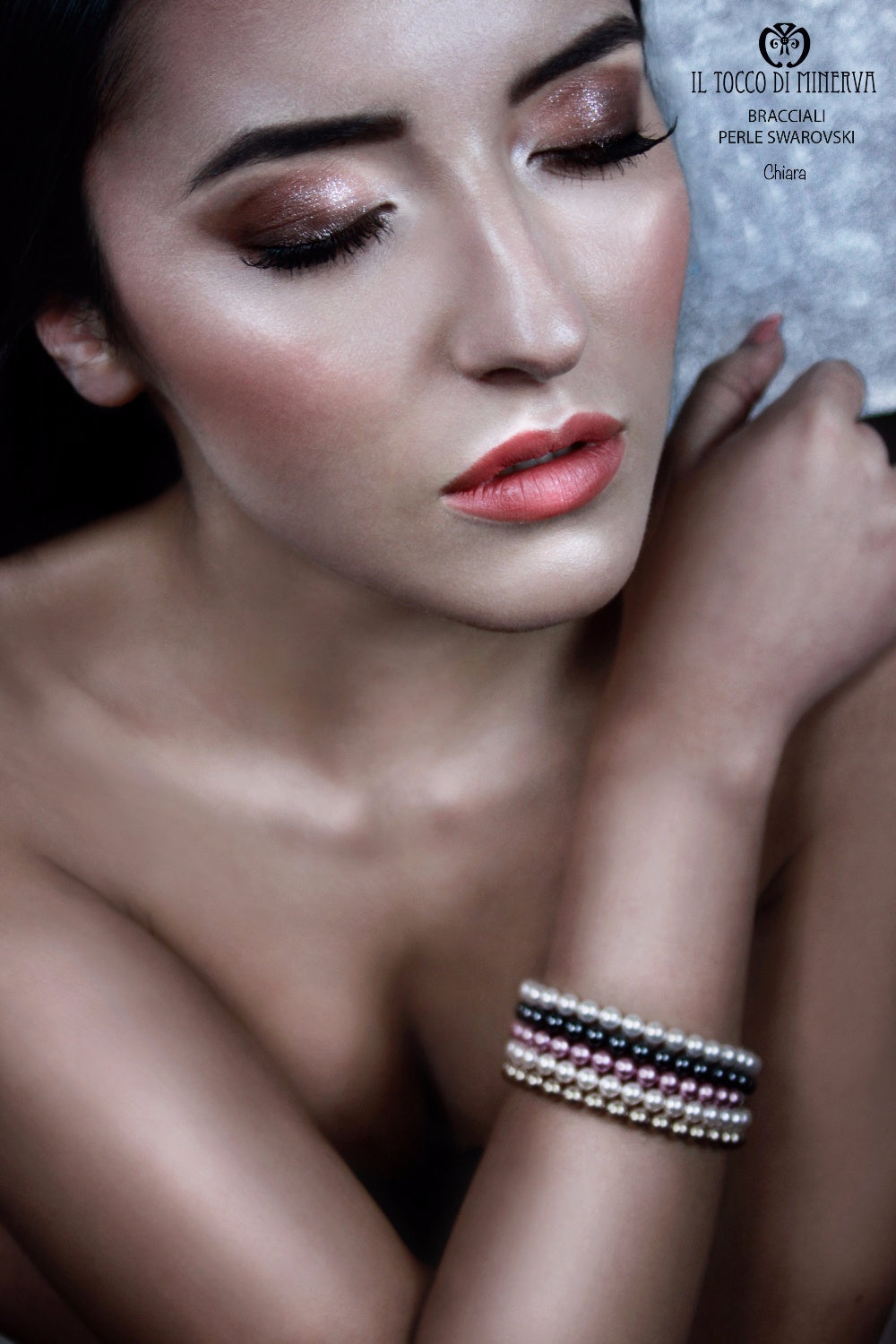 Bracciale Perle Swarovski Chiara Tortora - Realizzato a mano - Il Tocco di Minerva