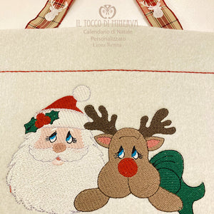 Calendario di natale personalizzato di feltro - Fatto a mano - Il Tocco di Minerva