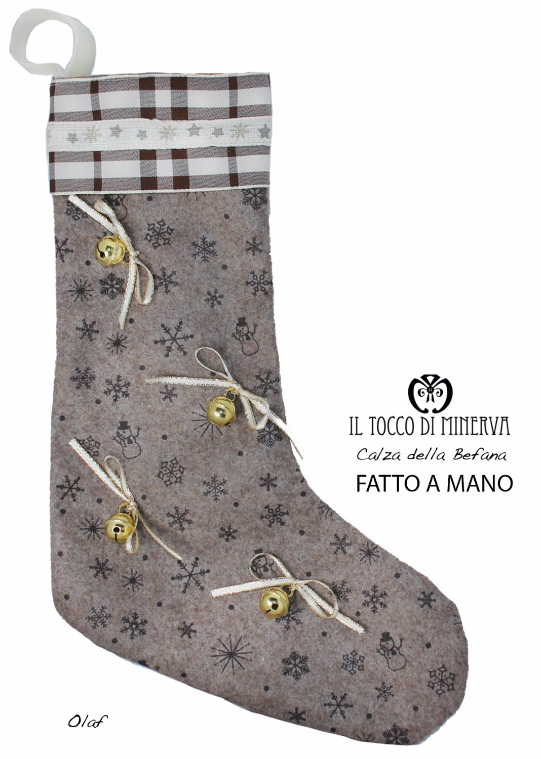 Calza della Befana Olaf Realizzata a Mano - Handmade - Il Tocco di Minerva