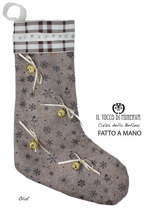 Calza della Befana Olaf Realizzata a Mano - Handmade - Il Tocco di Minerva