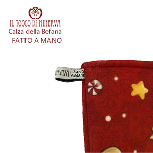 Calza della Befana Linea Dolce Legno - Fatto a Mano - Il Tocco di Minerva
