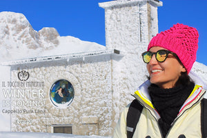 Cappello donna blu in lana biologica Bio - Realizzato a mano - Il Tocco di Minerva