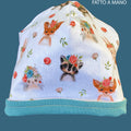 Cappello reversibile bambina 100% cotone Romantic - Fatto a Mano - Il Tocco di Minerva