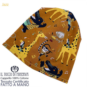 Cappello reversibile bambino100% cotone jazz  - Fatto a Mano - Il Tocco di Minerva