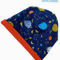 Cappello reversibile bambino 100% cotone universo - Fatto a Mano - Il Tocco di Minerva