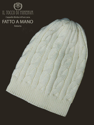Cappello Bimba Roberta Panna - Realizzato a mano - Il Tocco di Minerva