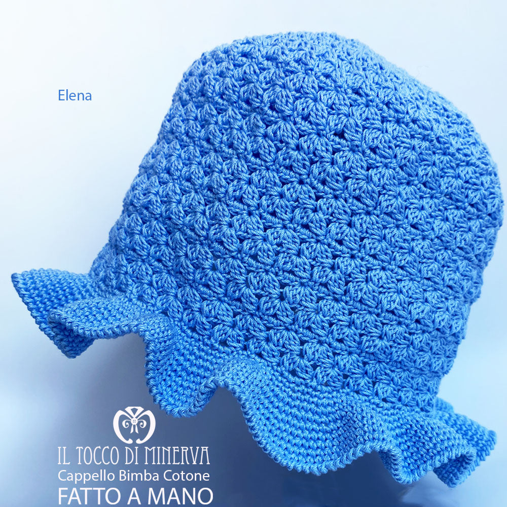 Cappello Bimba Cotone Realizzato a Mano Elena - Il Tocco di Minerva
