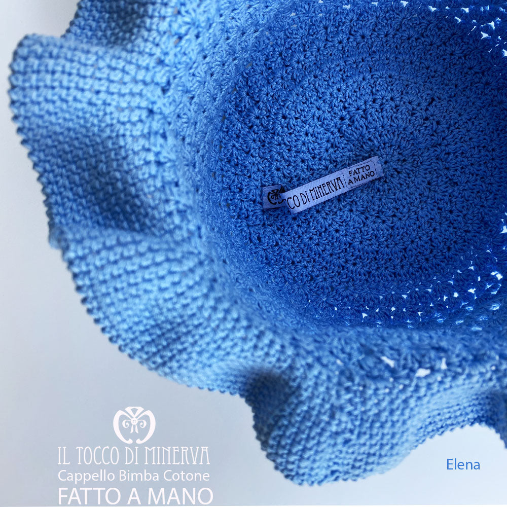 Cappello Bimba Cotone Realizzato a Mano Elena - Il Tocco di Minerva