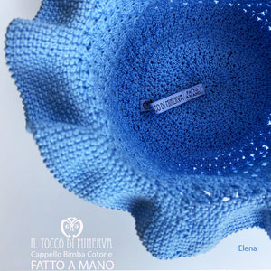 Cappello Bimba Cotone Realizzato a Mano Elena - Il Tocco di Minerva